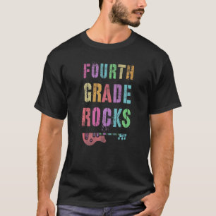 4th Grade Rocks Student Teacher Rockstar Team Four T-Shirt
