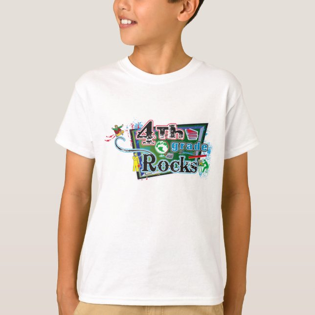 4th Grade Rocks T-Shirt (Front)
