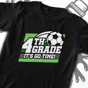 4th Grade Soccer Football First Day Back To School T-Shirt
