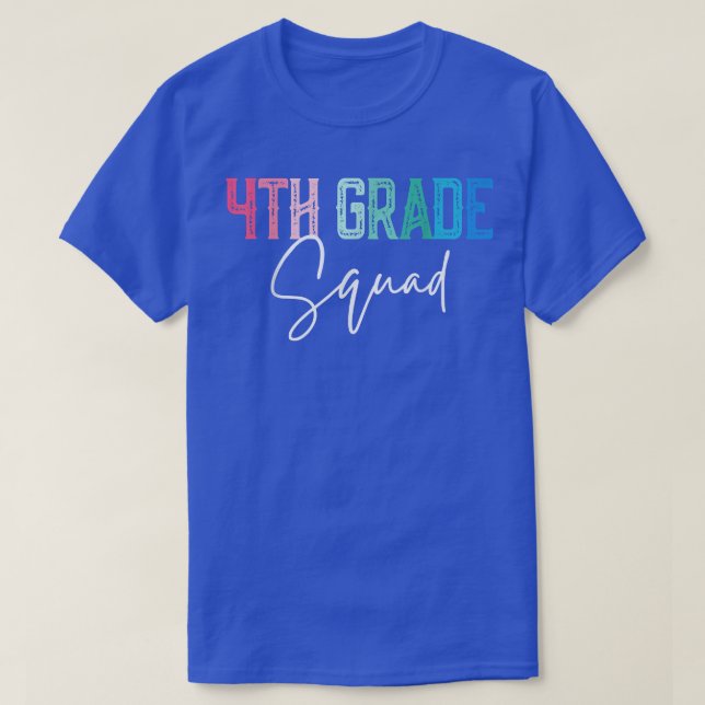 4th Grade Squad Appreciation Day Cute Hello Back T T-Shirt (Design Front)