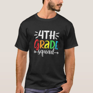 4Th Grade Squad Back To School Teacher Student Tea T-Shirt