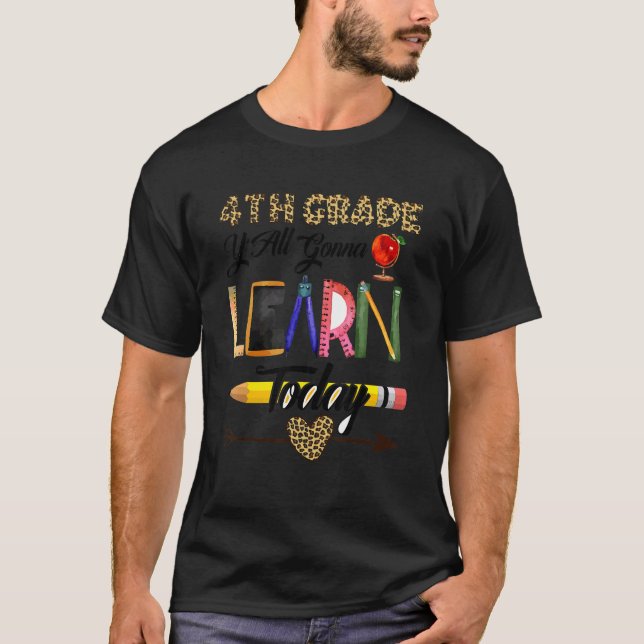 4th Grade Squad Fourth Teacher Student T-Shirt (Front)