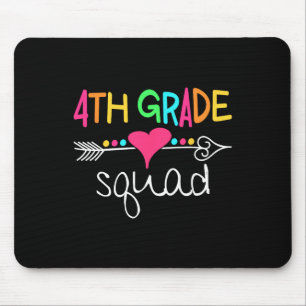 4th Grade Squad Fourth Teacher Student Team Back T Mouse Pad