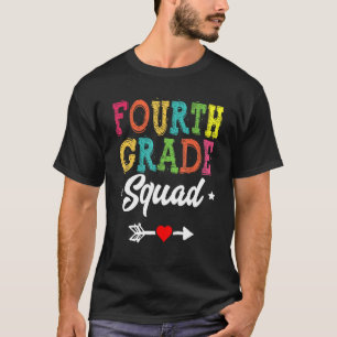 4th Grade Squad Fourth Teacher Student Team Back T T-Shirt