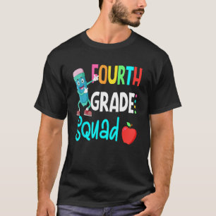 4th Grade Squad Fourth Teacher Student Team Back T T-Shirt