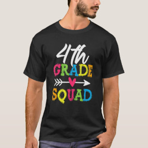 4th Grade Squad Fourth Teacher Student Team Back T T-Shirt