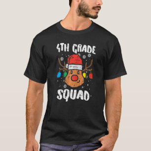 4th Grade Squad Reindeer  Teacher Christmas   1 T-Shirt