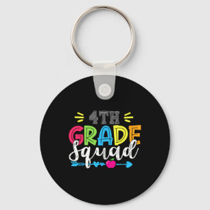 4th Grade Squad Team Back To School Teacher Studen Key Ring