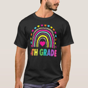 4th Grade Teacher Leopard Rainbow Back To School G T-Shirt