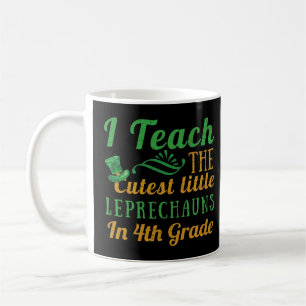 4th Grade Teacher Leprechauns Teach Saint Patricks Coffee Mug