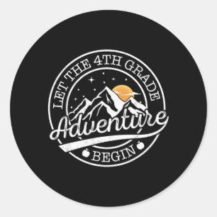 4th Grade Teacher Shirt Boys Let 4th Grade Classic Round Sticker