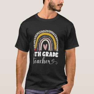 4th Grade Teacher Team Fourth Grade Teacher Rainbo T-Shirt