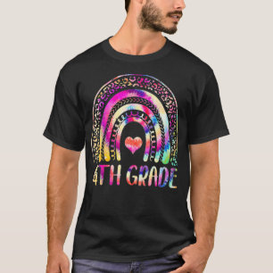 4th Grade Teacher Tie Dye Rainbow Back To School T-Shirt