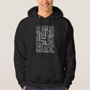 4th Grade Typography Team Fourth Grade Back To Sch Hoodie