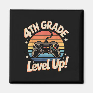 4th Grade Unlocked Level Up Gamer Back To School F Magnet