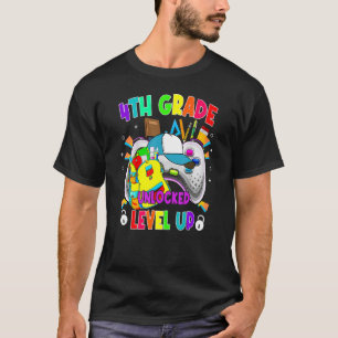 4th Grade Unlocked Level Up Video Game First Day O T-Shirt