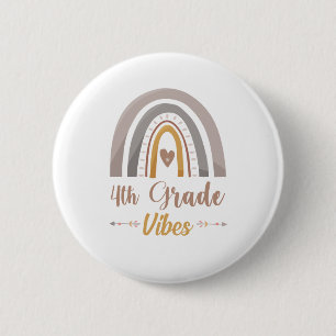 4th Grade Vibes Fourth Grade Back to School 6 Cm Round Badge
