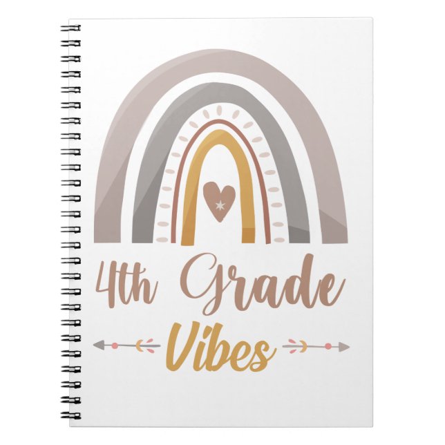 4th Grade Vibes Fourth Grade Back to School Notebook (Front)