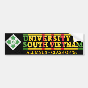 4th Inf. Div. - U of South Vietnam Alumnus Sticker