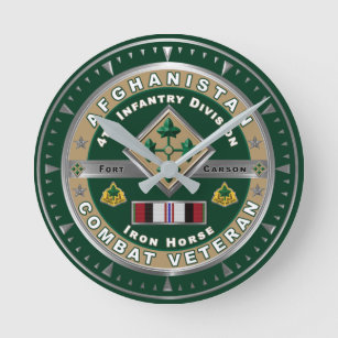 4th Infantry Division Afghanistan Veteran Round Clock