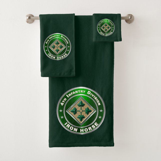 4th Infantry Division  Bath Towel Set (Insitu)