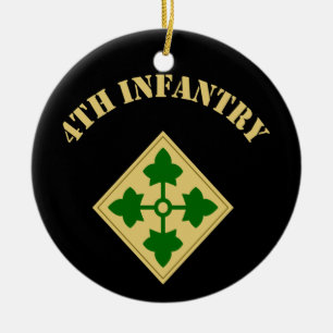 4th Infantry Division Ceramic Ornament