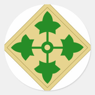 4th Infantry Division Classic Round Sticker