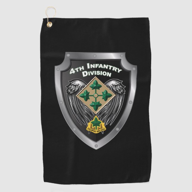 4th Infantry Division  Golf Towel (Front)