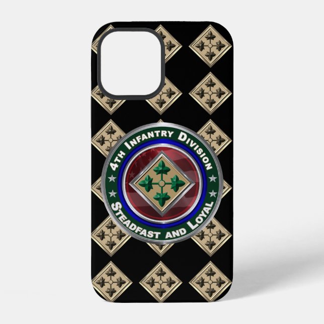 4th Infantry Division  iPhone Case (Back)
