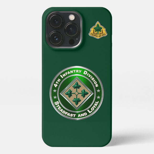 4th Infantry Division  iPhone Case (Back)