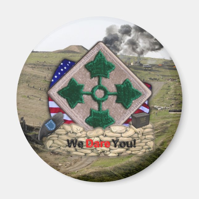 4th infantry division patch iraq war vets Magnet (Front)