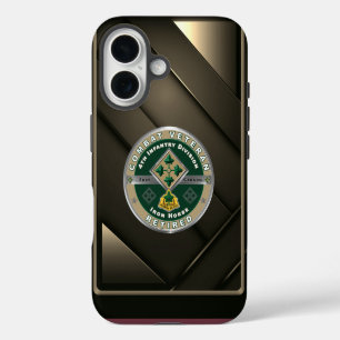 4th Infantry Division Retired Veteran iPhone 16 Case