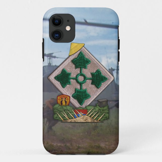 4th Infantry Division Vietnam Nam War Case-Mate iPhone Case (Back)