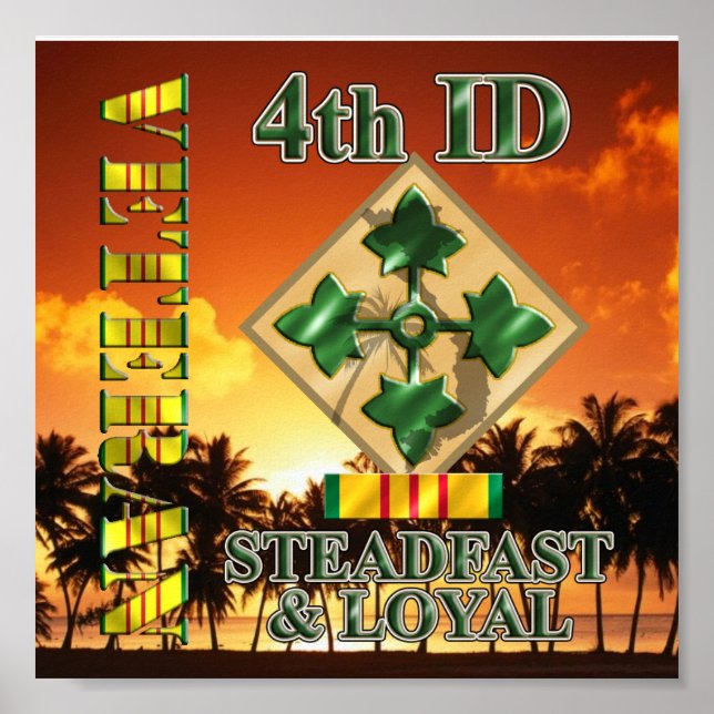 4th Infantry Division Vietnam Veteran Poster (Front)