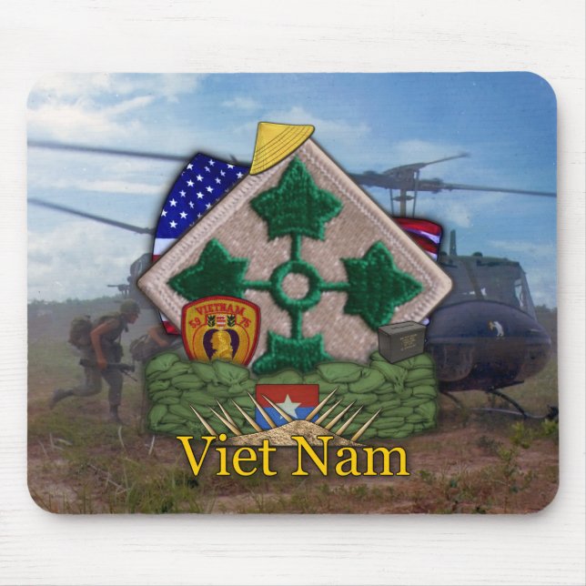 4th infantry division vietnam war vets Mousepad (Front)