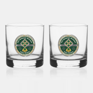 4th Infantry Division Whiskey Glass