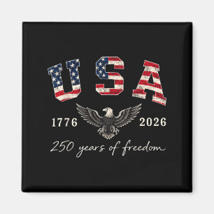 4th July 250th Anniversary USA 250 Years Flag Magnet