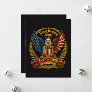 4th July 250th Independence Day 250 Years Holiday Card