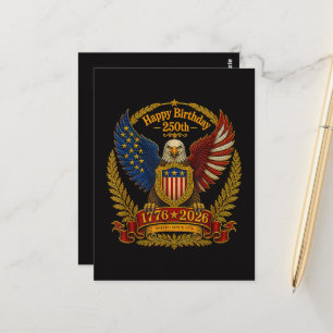 4th July 250th Independence Day 250 Years Postcard
