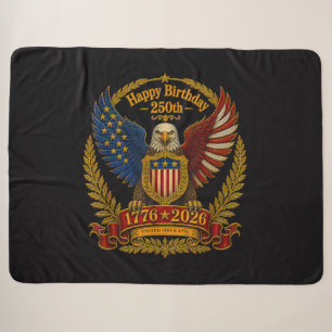 4th July 250th Independence Day 250 Years Sherpa Blanket