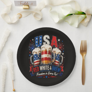 4th july america 250th paper plate