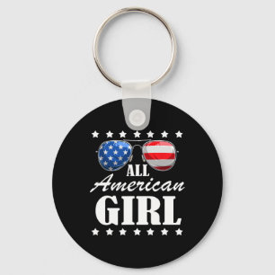 4th July America Independence Day Patriot Usa Wome Key Ring
