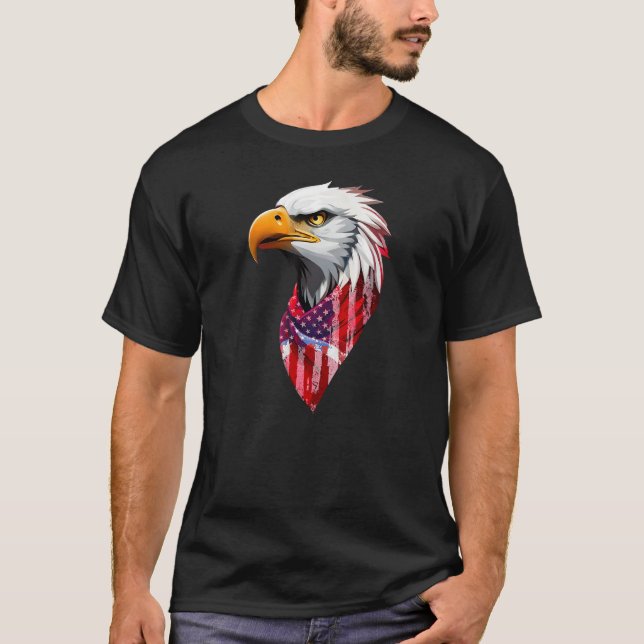 4th july American eagle flag Independence Day 1 T-Shirt (Front)