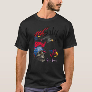 4th July American Eagle Flag Independence Day Bong T-Shirt
