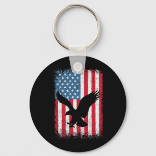 4th July American Eagle Flag- Independence Day T S Key Ring