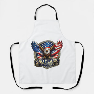 4th July American Flag Eagle Vintage 250 Years 177 Apron