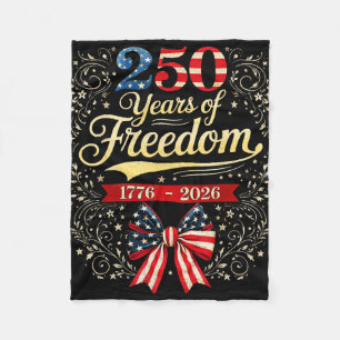 4th July American Flag Eagle Vintage 250 Years 177 Fleece Blanket