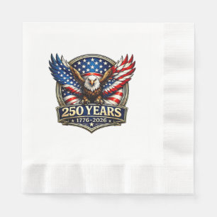 4th July American Flag Eagle Vintage 250 Years 177 Napkin