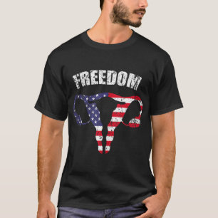 4th July American Flag Uterus Women's Rights Pro C T-Shirt
