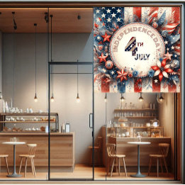 4th July American Independence Day Stars Red Blue 